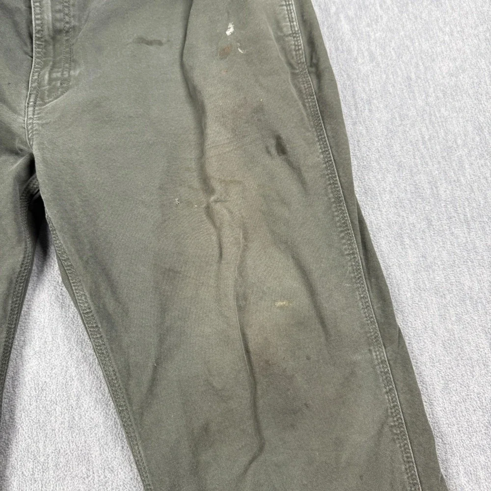 Ariat Pants Mens 40x30 Green Rebar M4 Relaxed Straight Canvas Work Utility Cargo